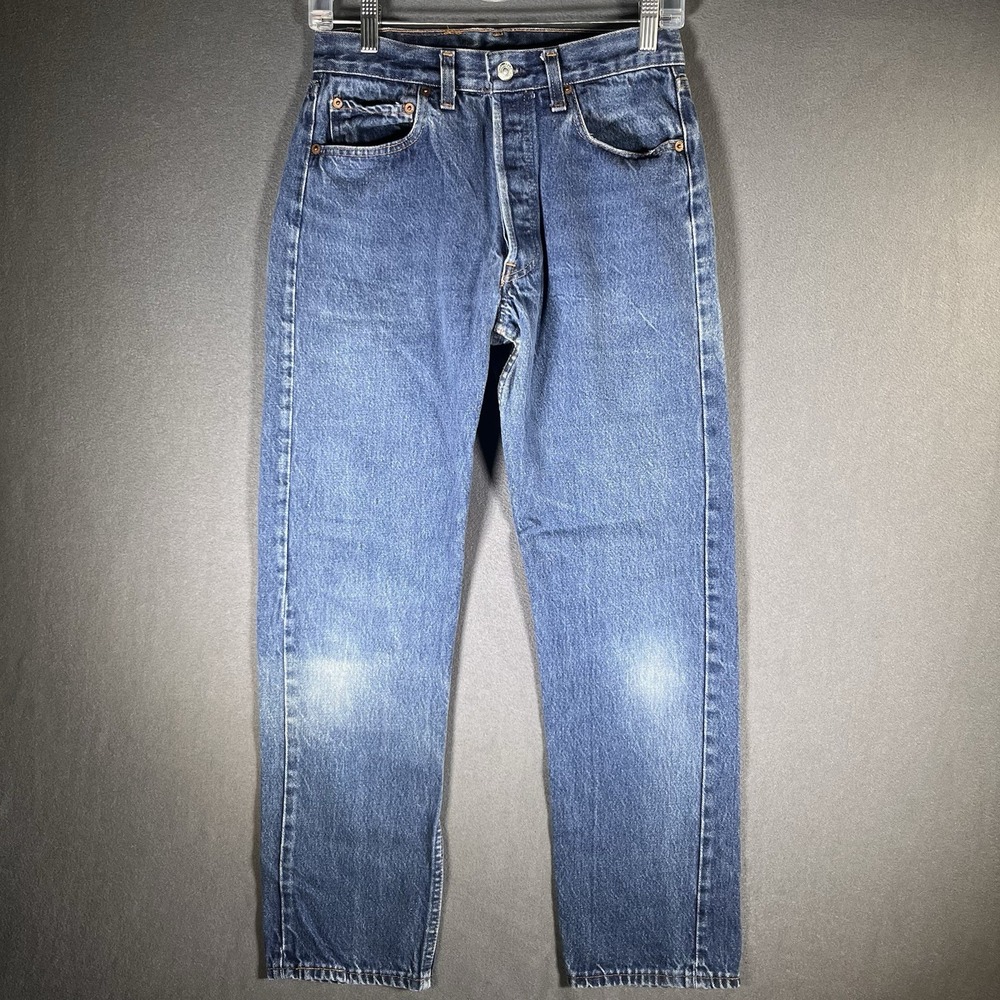 VTG 80s Levis 501-0115 XX Stonewash Jeans Made in USA Button Fly 30x30 Red Tab